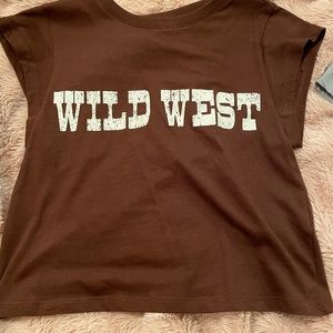 H&M brown Wild west T-shirt
